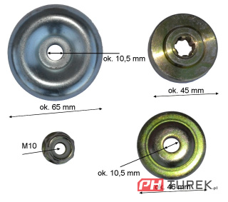 Pierścienie podkładki przekładni kątowej kosy m10