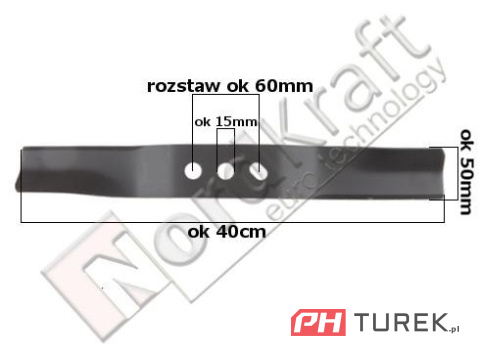 Nóż kosiarki 40 cm listwa tnąca NAC c400i