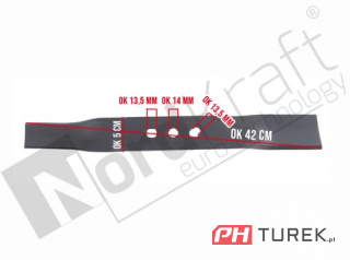 Nóż kosiarki 42 cm faworyt lider gyk42 gtr42 grass