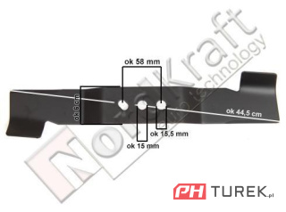 Nóż kosiarki 44,5 cm NAC s460 s460v c460 c460v