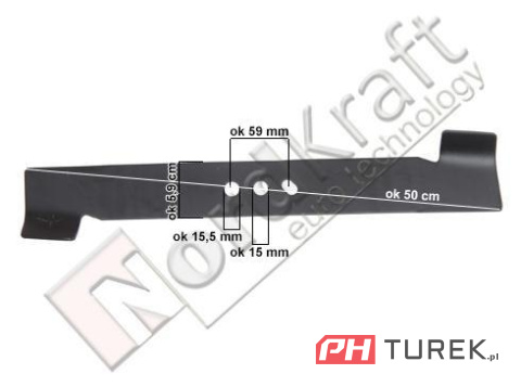 Nóż kosiarki 50 cm NAC s510 x510 w510