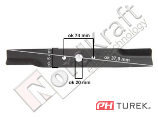 Nóż kosiarki 38 cm NAC zf6123b agroma lider