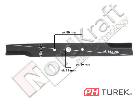 Nóż kosiarki 46 cm hortmasz ja1631 gy5010 hke146