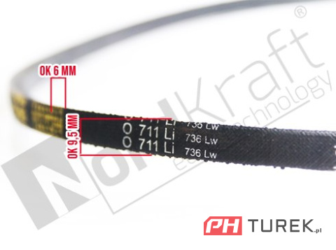 Pas napędu kosiarki 711li 736lw NAC s511 ls50 s510