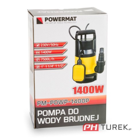 Pompa do wody czystej i brudnej pm-pdwp-1400p - 1400w + pływak