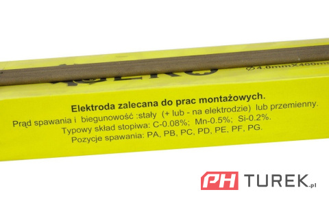 Elektrody spawalnicze różowe 4 x 400mm 5kg geko