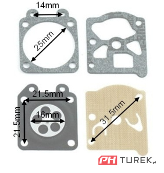 Zestaw naprawczy membrany gaźnika piły pilarki