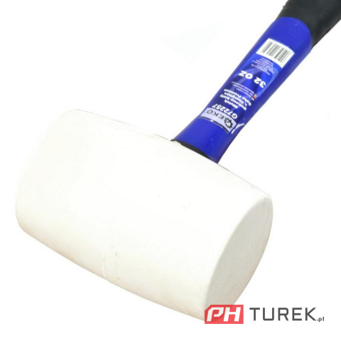 Młotek gumowy fiberglass 1100g biały 32oz geko