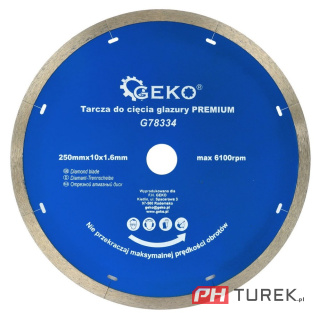 Tarcza do cięcia glazury 250mm geko premium