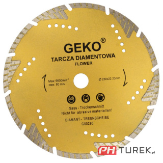 Tarcza diamentowa turbo flower 230mm geko g00290