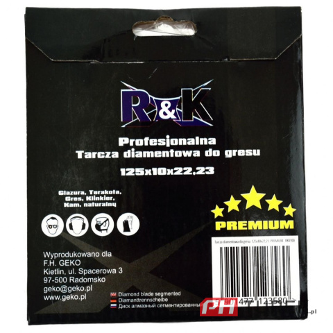 Tarcza diamentowa do gresu 125x22,23 rk profi +++