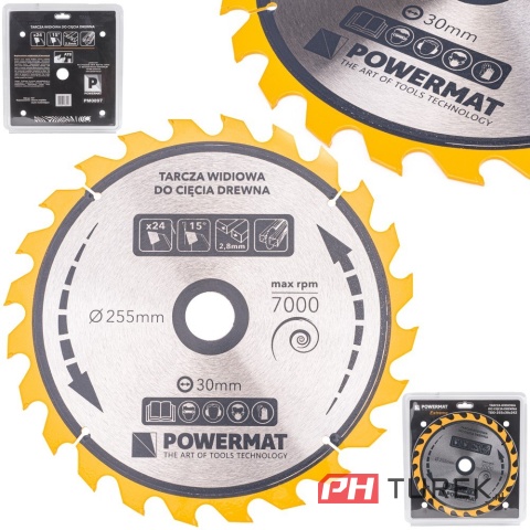 Tarcza widiowa drewna piły piła 255 x 30 mm 24z