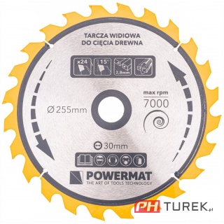Tarcza widiowa drewna piły piła 255 x 30 mm 24z