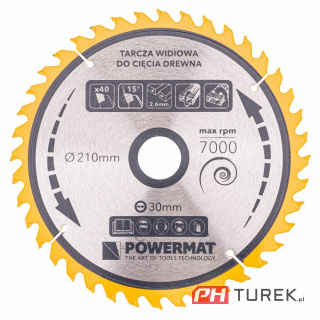 Tarcza widiowa drewna piły piła 210 x 30 mm 40z