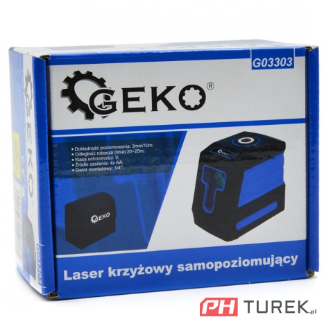 Poziomica laser krzyżowy samopoziomujący + uchwyt