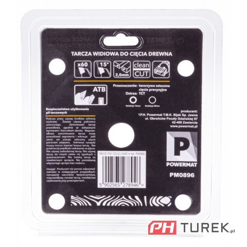 Tarcza widiowa drewna piły piła 125 x 22.2 mm 60z