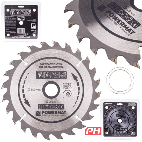 Tarcza widiowa drewna piły piła 160 x 20 mm 24z