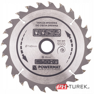 Tarcza widiowa drewna piły piła 160 x 20 mm 24z