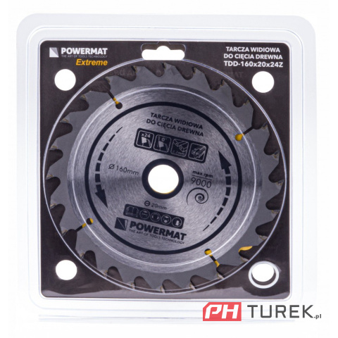 Tarcza widiowa drewna piły piła 160 x 20 mm 24z