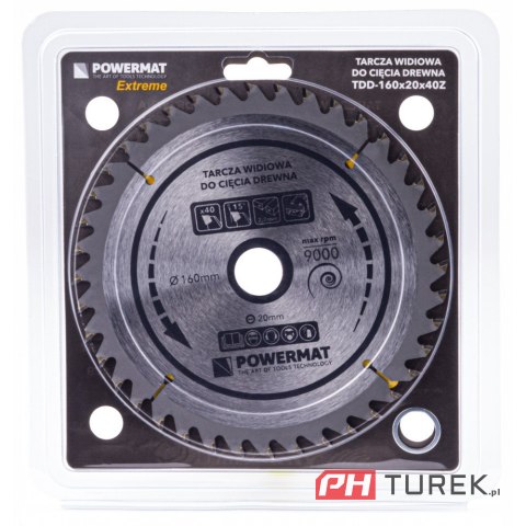 Tarcza widiowa drewna piły piła 160 x 20 mm 40z