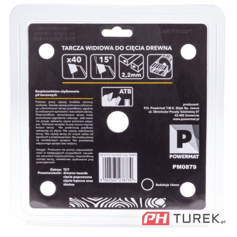 Tarcza widiowa drewna piły piła 160 x 20 mm 40z