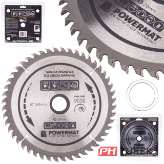 Tarcza widiowa drewna piły piła 160 x 20 mm 48z