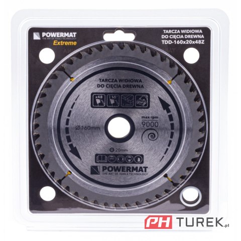 Tarcza widiowa drewna piły piła 160 x 20 mm 48z