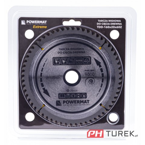 Tarcza widiowa drewna piły piła 160 x 20 mm 60z