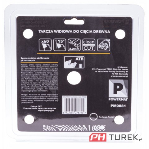 Tarcza widiowa drewna piły piła 160 x 20 mm 60z