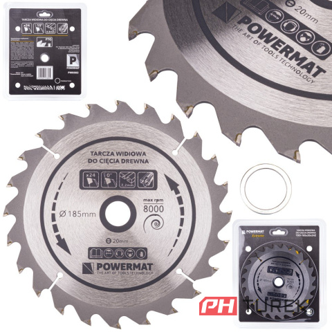 Tarcza widiowa drewna piły piła 185 x 20 mm 24z