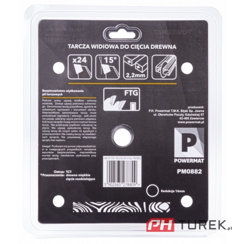 Tarcza widiowa drewna piły piła 185 x 20 mm 24z