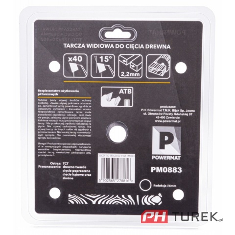 Tarcza widiowa drewna piły piła 185 x 20 mm 40z