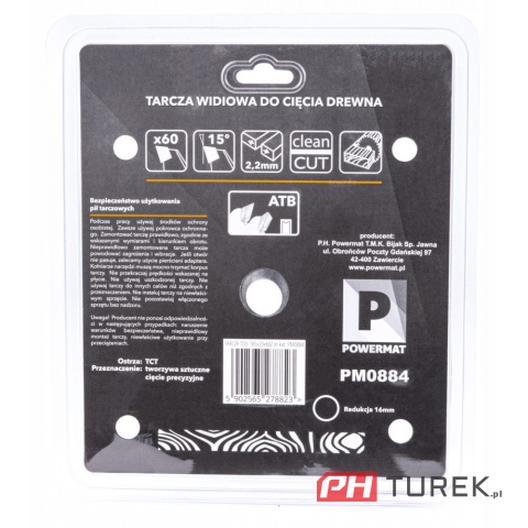 Tarcza widiowa drewna piły piła 185 x 20 mm 60z