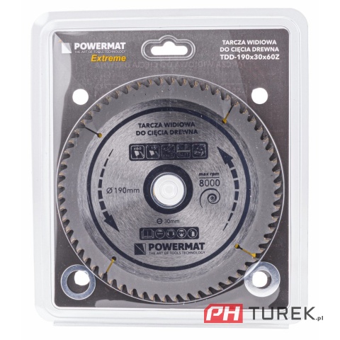 Tarcza widiowa drewna piły piła 190 x 30 mm 60z