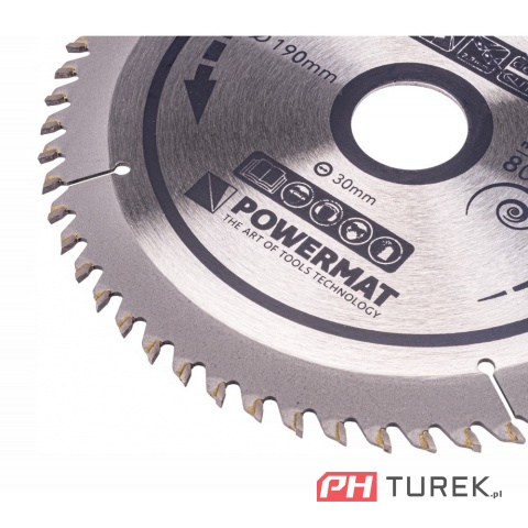 Tarcza widiowa drewna piły piła 190 x 30 mm 60z