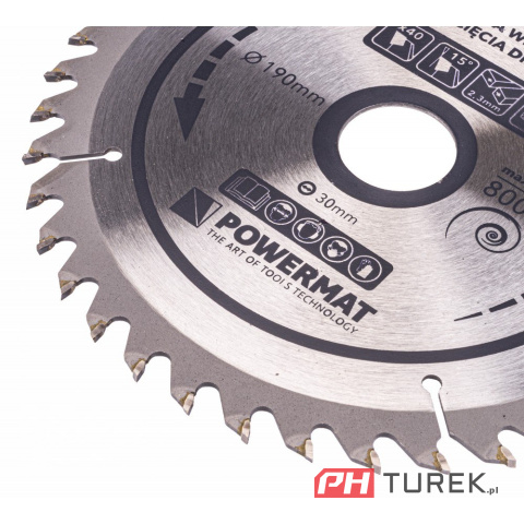 Tarcza widiowa drewna piły piła 190 x 30 mm 40z