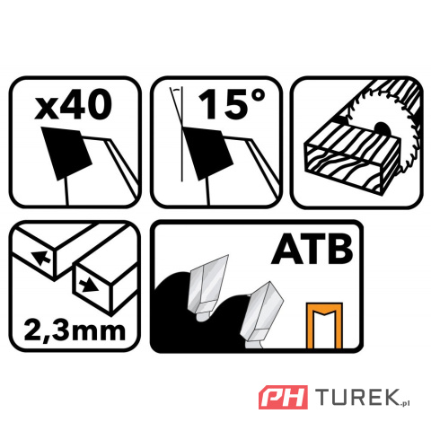 Tarcza widiowa drewna piły piła 190 x 30 mm 40z