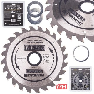Tarcza widiowa drewna piły piła 190 x 30 mm 24z