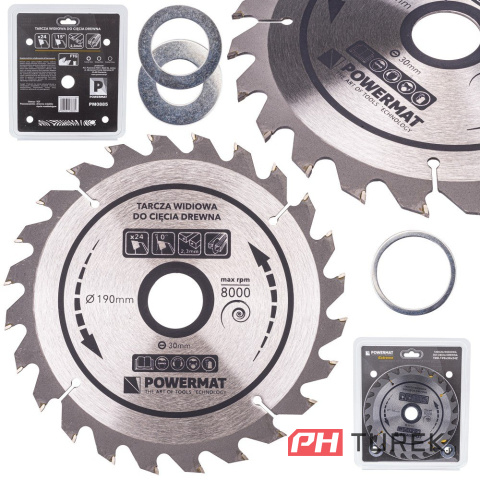 Tarcza widiowa drewna piły piła 190 x 30 mm 24z