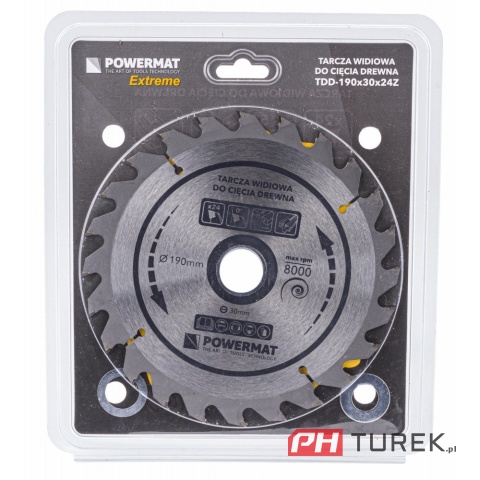 Tarcza widiowa drewna piły piła 190 x 30 mm 24z