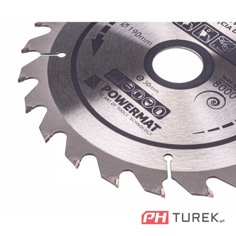 Tarcza widiowa drewna piły piła 190 x 30 mm 24z