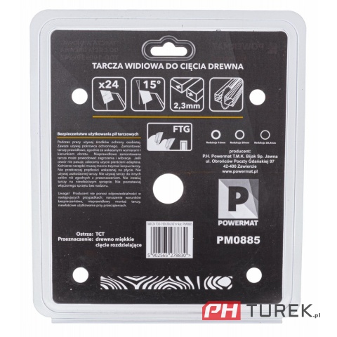 Tarcza widiowa drewna piły piła 190 x 30 mm 24z