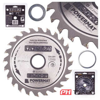 Tarcza widiowa drewna piły piła 125 x 22.2 mm 24z