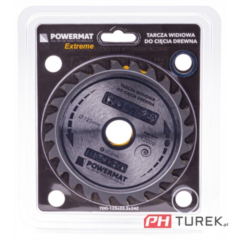 Tarcza widiowa drewna piły piła 125 x 22.2 mm 24z