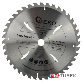 Tarcza widiowa do drewna piła tnąca 350 x 30 x 40t