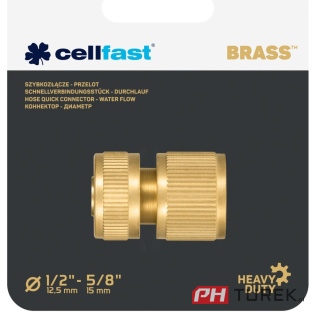 Szybkozłącze 1/2" przelot brass łącznik węża zraszacza