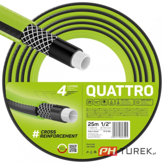 Wąż ogrodowy cellfast quattro 25m 1/2" 4 warstwy