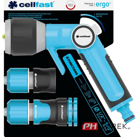 Zestaw zraszacz pistoletowy wielofunkcyjny 1/2" ergo