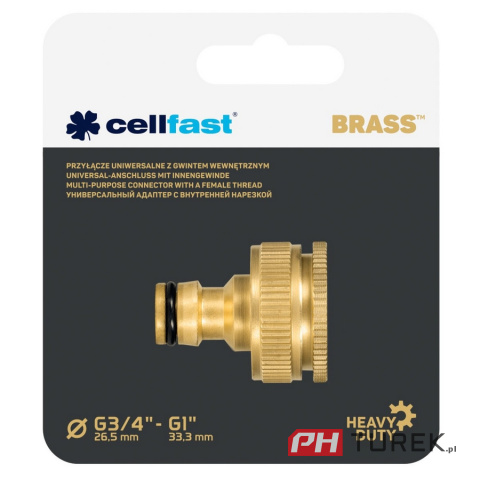 Przyłącze uniwersalne gwint wewnętrzny 3/4" - 1" brass