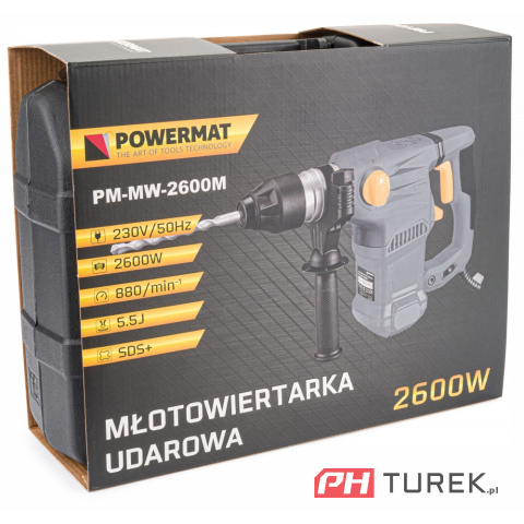 Młot udarowy młotowiertarka udar zestaw sds+ 2600w